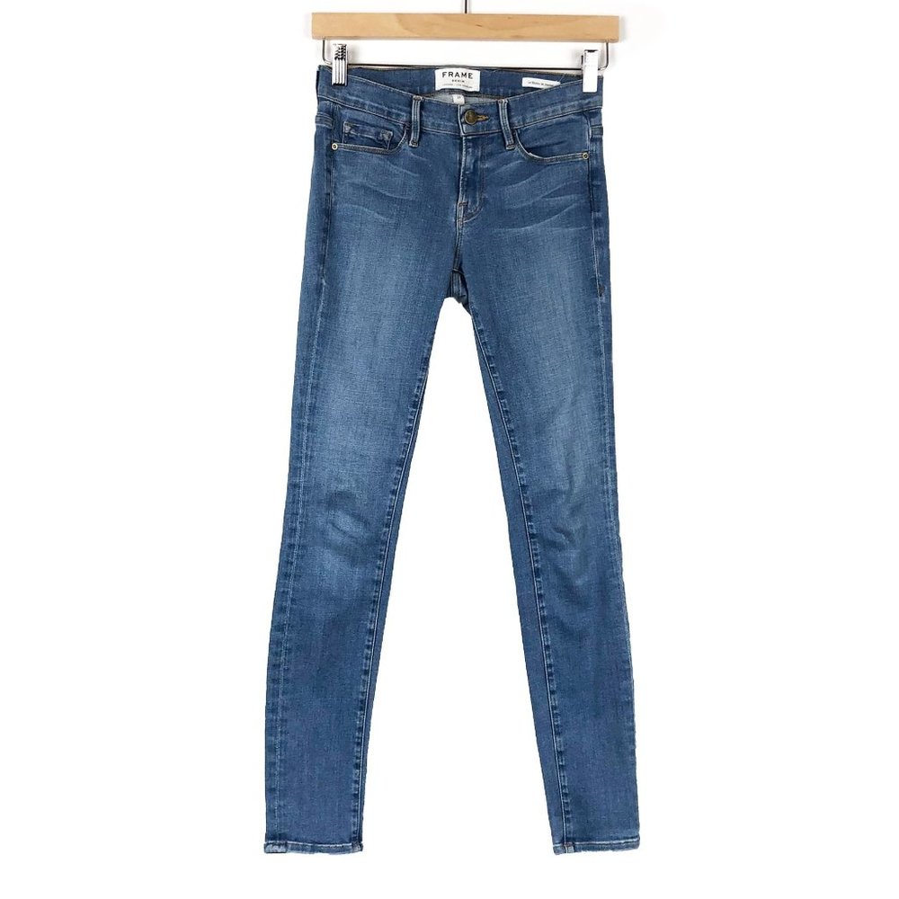 Frame Le Skinny de Jeanne Skinny Jeans Low-Rise Light Wash 25